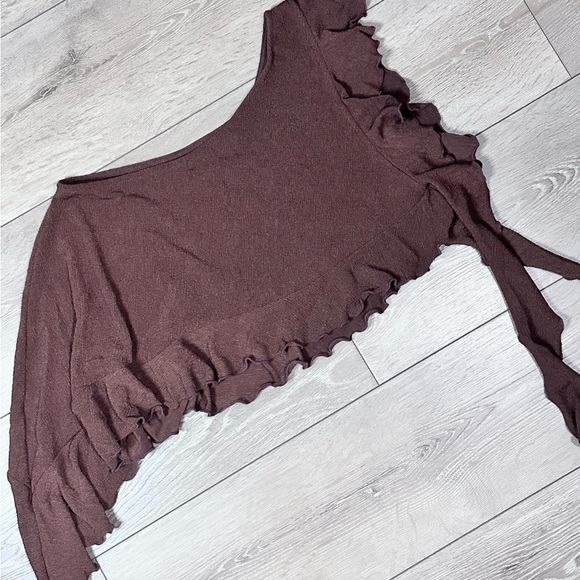 NWOT Free People Beach Trinity Top Chocolate Brown - Picture 14 of 15